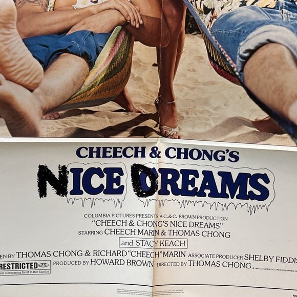 1981 “Nice Dreams” Cheech & Chong ORIGINAL MOVIE POSTER 27” X 41” One Sheet - Picture 2 of 2